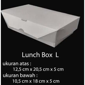 

PAPER BOX LUNCH UKURAN L BESAR - PAPER BOX KERTAS - TAKE AWAY -- PROMOOO MURAH