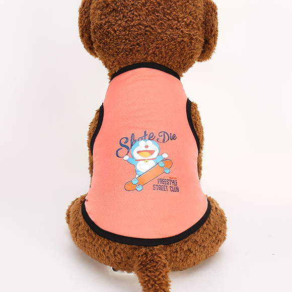 ★〓YUFeiPet〓★ Dog Clothes Pet Vest Cartoon Dog Clothes Breathe Comfortable Cat T-shirt Cute Print Cool Pet Dog Cat Clothes Summer