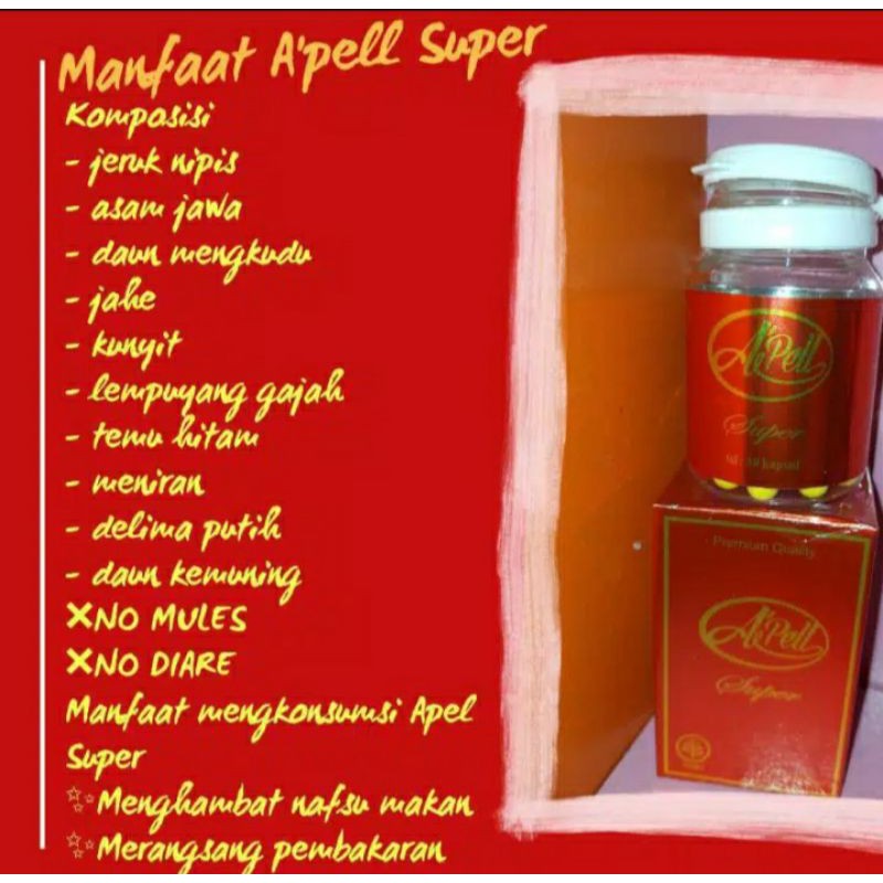 Apel Super Pelangsing Isi 10 Kapsul Murah Shopee Indonesia