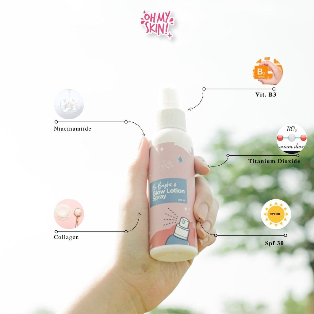 OhMySkin! Lotion Spray Be Bright &amp; Glow [DIST RESMI] GLOW LOTION SPRAY 100ML