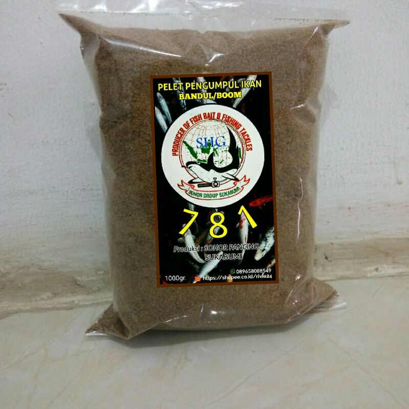 Pelet halus 781 bandul/boom pengumpul ikan (galatama) 1000gr/pcs.