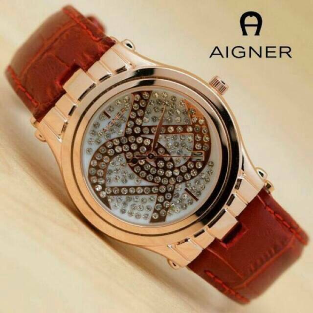 Jam Tangan Wanita Aigner Bahan Tali Kulit