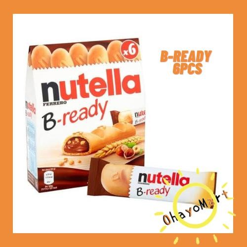 Nutella B-ready pack 6pcs / Wafer isi nutella bready isi 6 132grm HALAL MUI