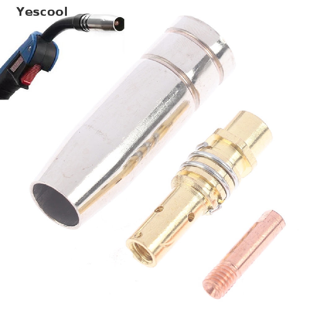 Yescool 3pcs Nozzle Obor Las Plasma Binzel 15AK Untuk Mesin MIG