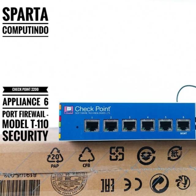 Check Point 2200 Appliance  6 Port Firewail - Model T-110 security