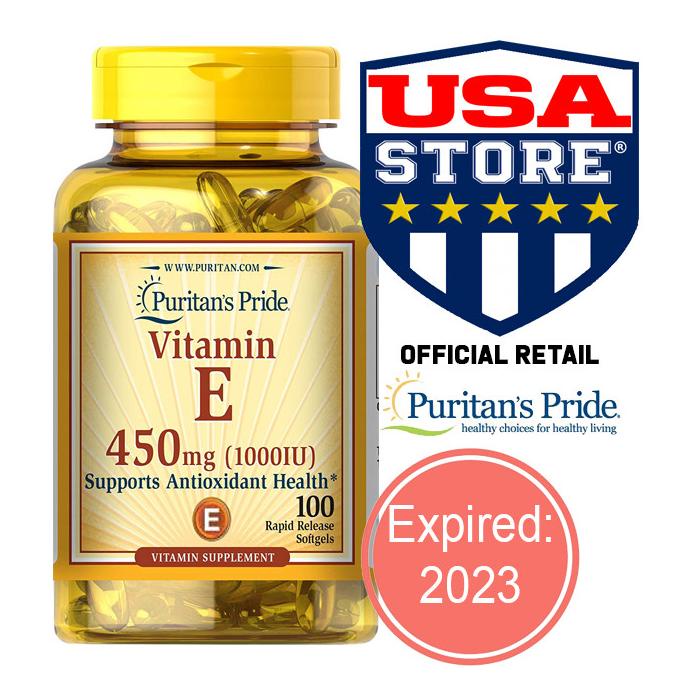 PURITAN VITAMIN E 1000 IU 100 SOFTGELS 450 MG PURITAN'S PRIDE 1000IU Lc