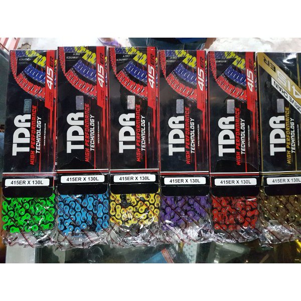 RANTE / RANTAI / CHAIN TDR RACING ORIGINAL 415ER - 130L GOLD ORI