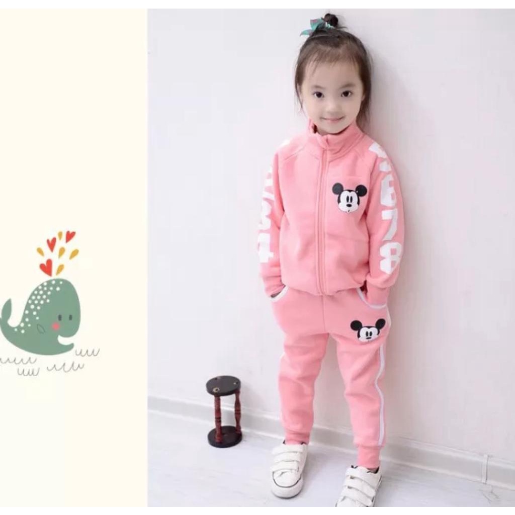 SETELAN JAKET SWEATER MINNNIE MOUSE 1-5 TAHUN SETELAN ANAK PEREMPUAN TERBARU 2021 BAJU ANAK TERBARU BAJU ANAK TER LARIS BISA PILIH WARNA