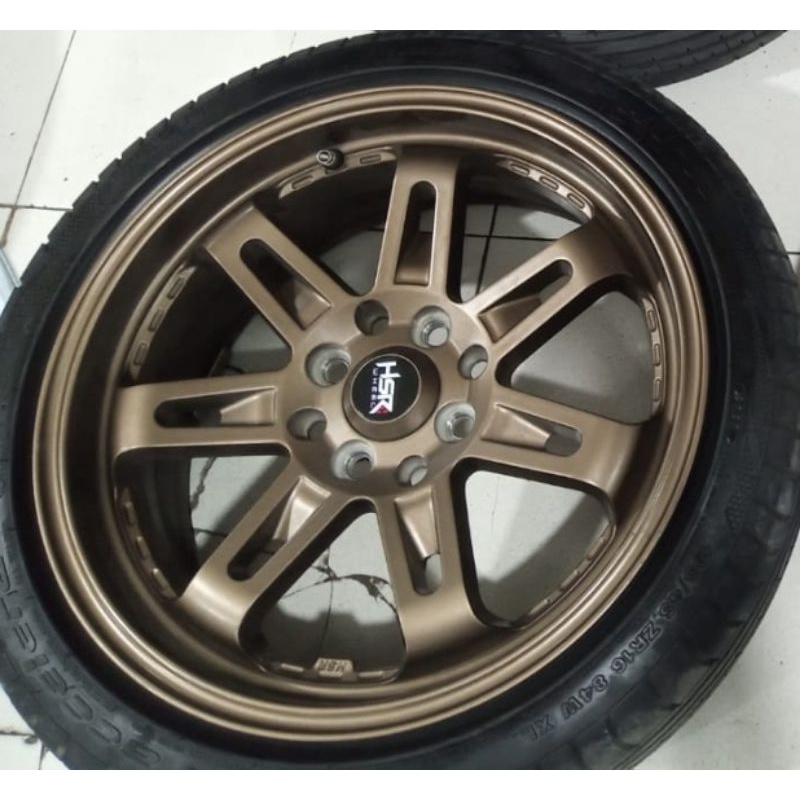 Velg Mobil Bekas Daimon original Hsr Ring16x7 Baut Pcd 4x100/114 ET40, plus Paketan Ban 195 45 R16 c