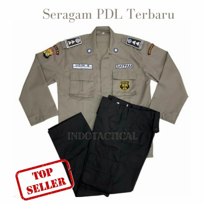 Termurah Seragam Satpam Coklat Baru/Seragam PDL Satpam, Security Coklat Polisi di Shopee