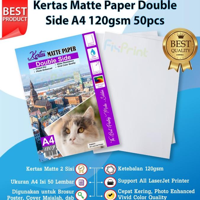 

Cuci Gudang Awal Tahun Kertas Matte A4 120gsm 1 pack/50pcs Cuci Gudang Awal Tahun