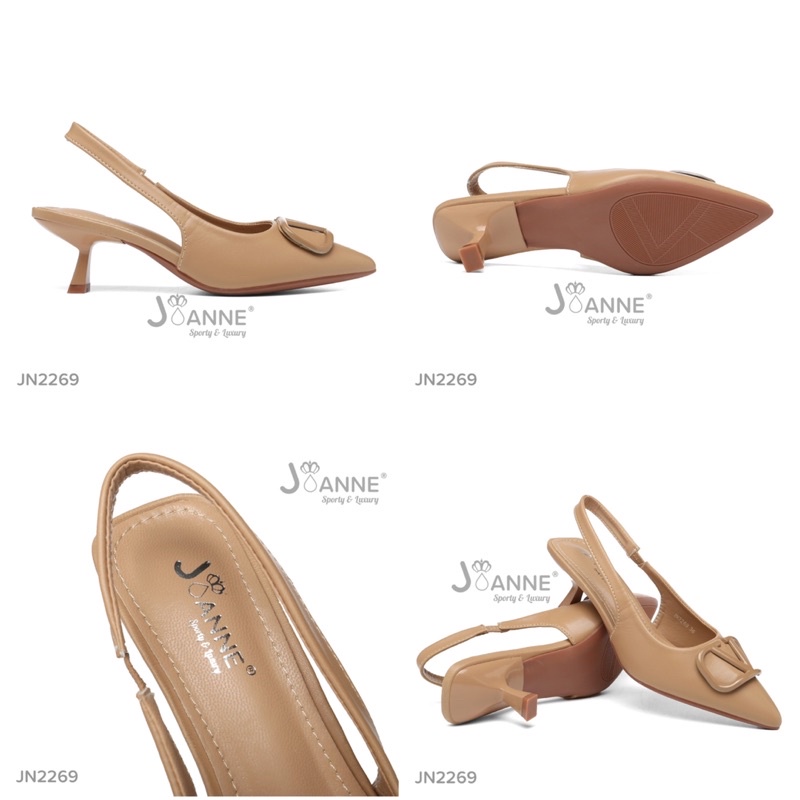 RESTOCK! [ORIGINAL] JOANNE Slingback High Heels Shoes Sepatu Hak #JN2269