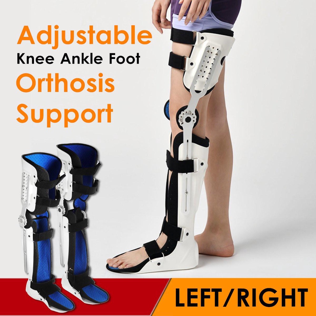 Pergelangan Kaki Lutut Kaki Penyangga Orthosis Brace Adjustable Ĉu Rehabilitasi Univ # Kaki kanan