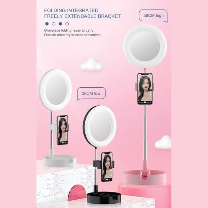 RING LIGHT G2 LIPAT SELFIE TIKTOK 10INC LED LIVE FILL LIGHT FOLDING