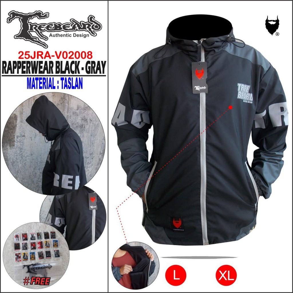 Jaket Pria RAPPERWEAR Premium Original Treebeard Waterproof Best Seller - Dustry