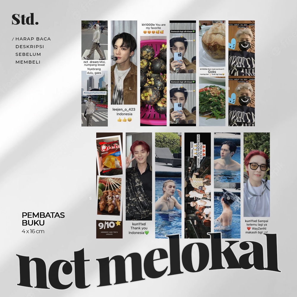 

NCT MELOKAL series pembatas buku bookmark kpop nct dream 127 wayv jaemin jeno renjun kun ten hendery pinterest tumblr deco