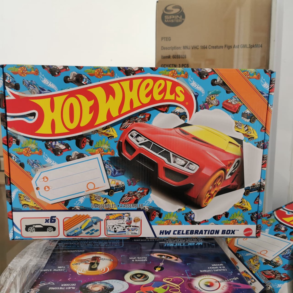 Diecast Hot Wheels CELEBRATION BOX Set Track Builder Hotwheels Mobil Mainan Anak