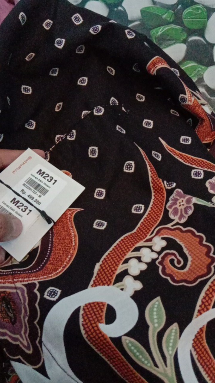 M231 Kemeja Pria Batik Panjang Hitam 1723