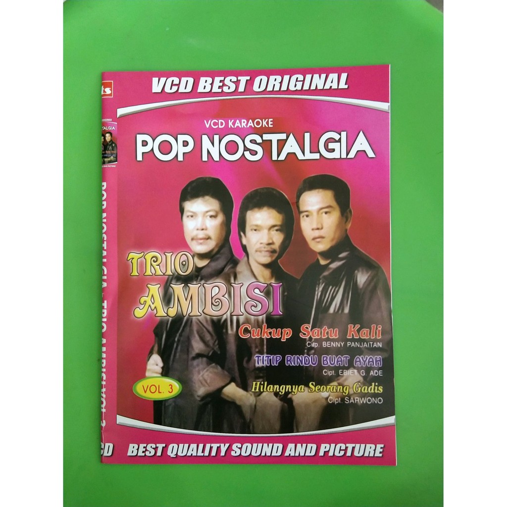 KASET PROMOO DVD LAGU ORIGINAL KARAOKE POP NOSTALGIA TRIO AMBISI
