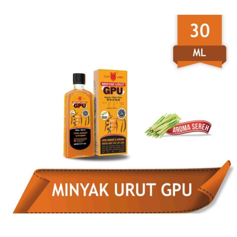 GPU Minyak Urut 30 ML Cap Lang Gosok Pijat Urut