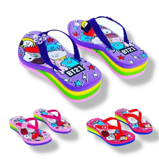 Sandal Wedges Anak Perempuan BT21 Terlaris