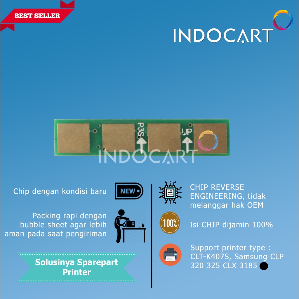 Chip CLT-K407S-C407S-M407S-Y407S-Samsung CLP 320 325 CLX 3185 Toner