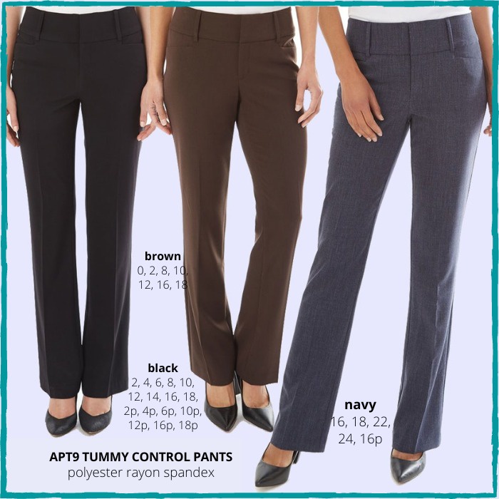 Celana Bahan Wanita Apt9 Tummy Control Pants