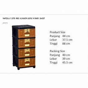 LEMARI SUSUN LACI NAPOLLY 4SUSUN/RAK SERBA GUNA 4SSN/STB 400