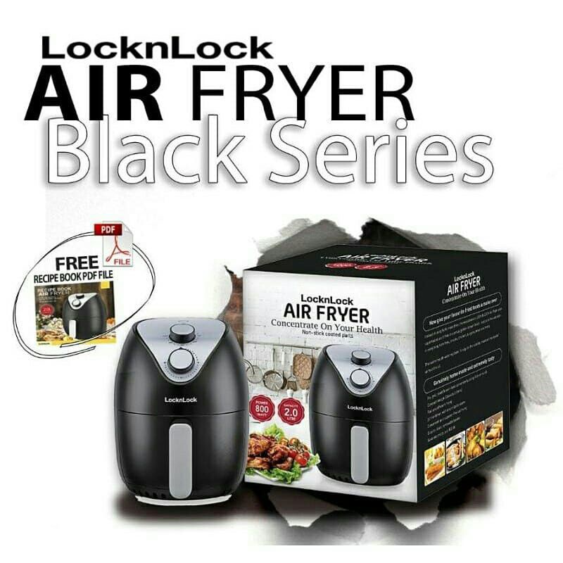 AIR FRYER LOCKNLOCK BLACK SERIES / MESIN PENGGORENG TANPA MINYAK / ALAT PENGGORENG TANPA MINYAK LBH