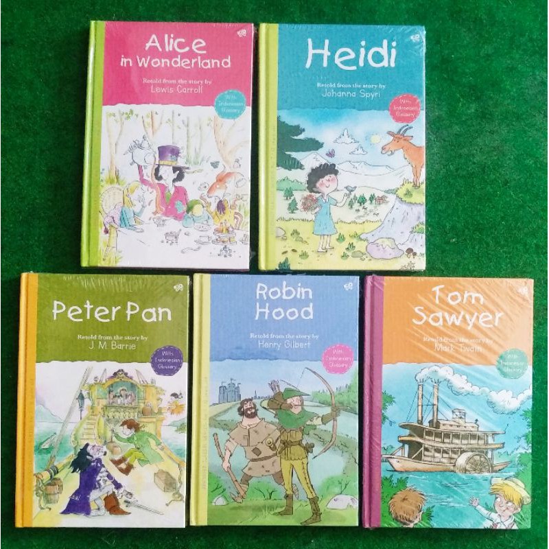 Seri Abridged Classic KPG: Alice in Wonderland, Heidi, Peter Pan, Robin Hood, Tom Sawyer
