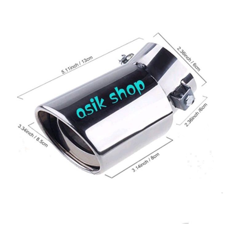 Muffler Ujung Pipa Knalpot Mobil ALL NEW AVANZA VELOZ Model Bengkok Stainlise