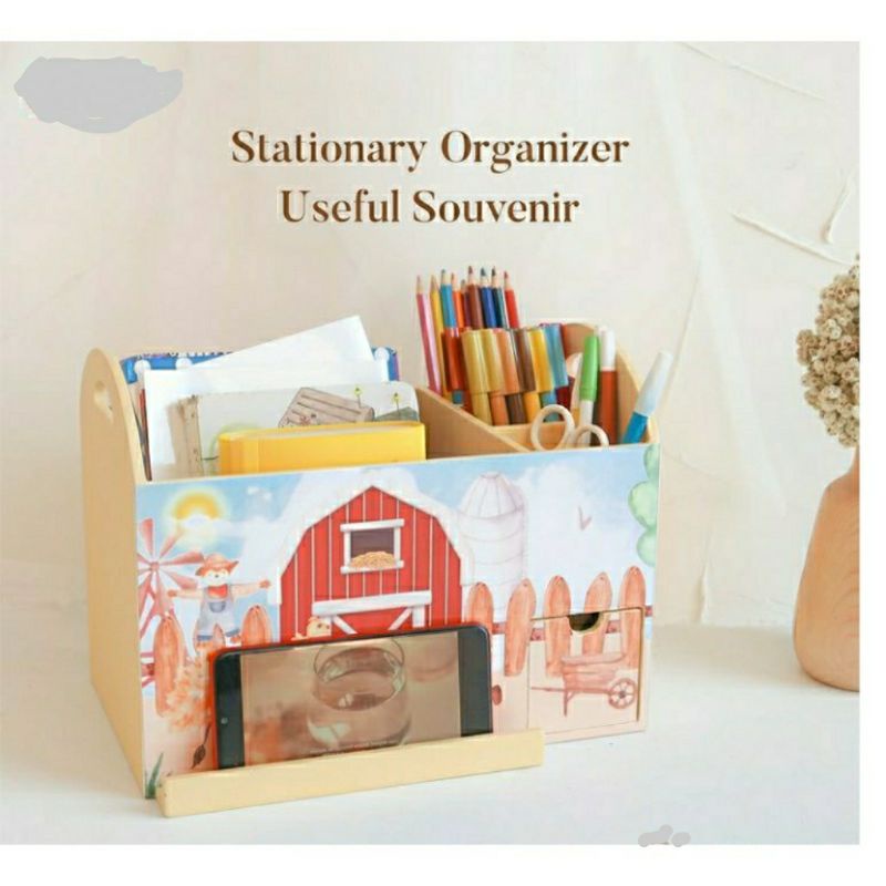 

STATIONERY ORGANIZER BOOK & PEN Box Custom Karakter Cetak Nama Anak TEMPAT PENSIL KAYU UNIK Wooden Gift Hampars Ultah