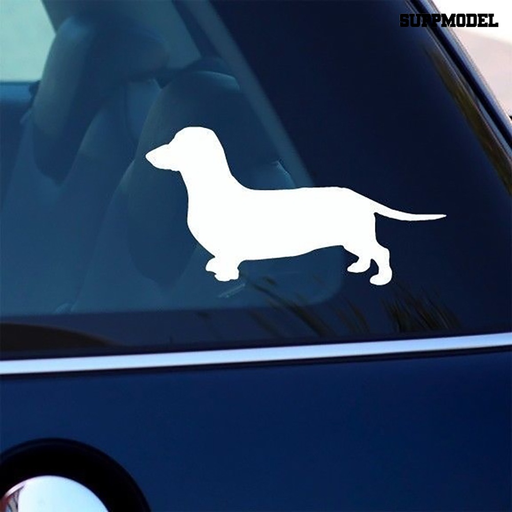 Stiker Decal Motif Anjing Dachshund Lucu Untuk Dekorasi Body / Jendela Mobil