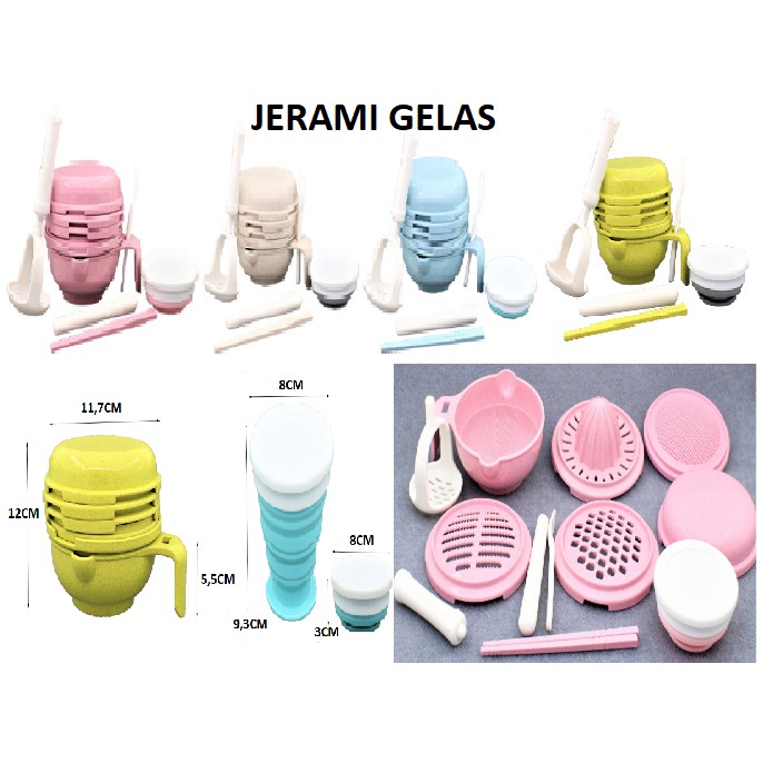 BSS Set 11 IN 1 Peralatan Makan Bayi Food Maker Baby safe Food Grinding