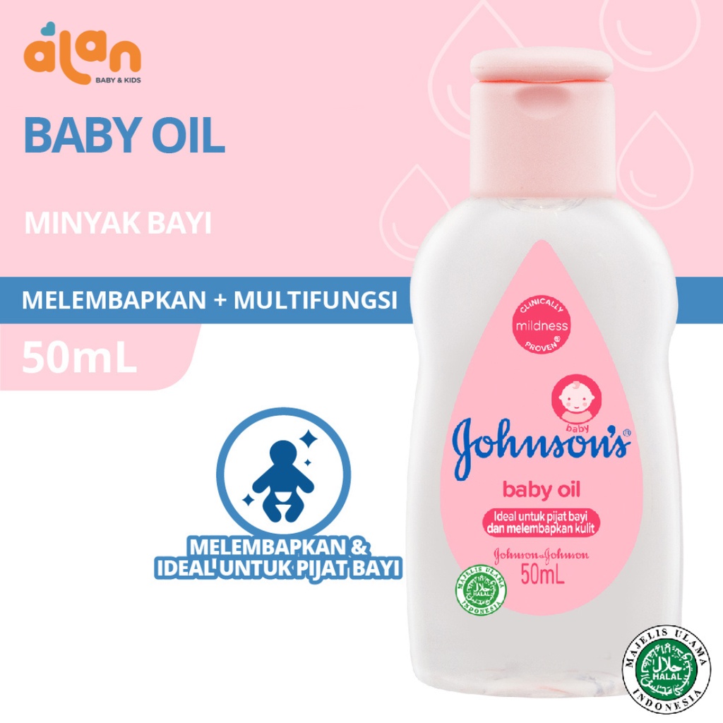 Johnson's Baby Oil 50ml, 125ml dan 200ml