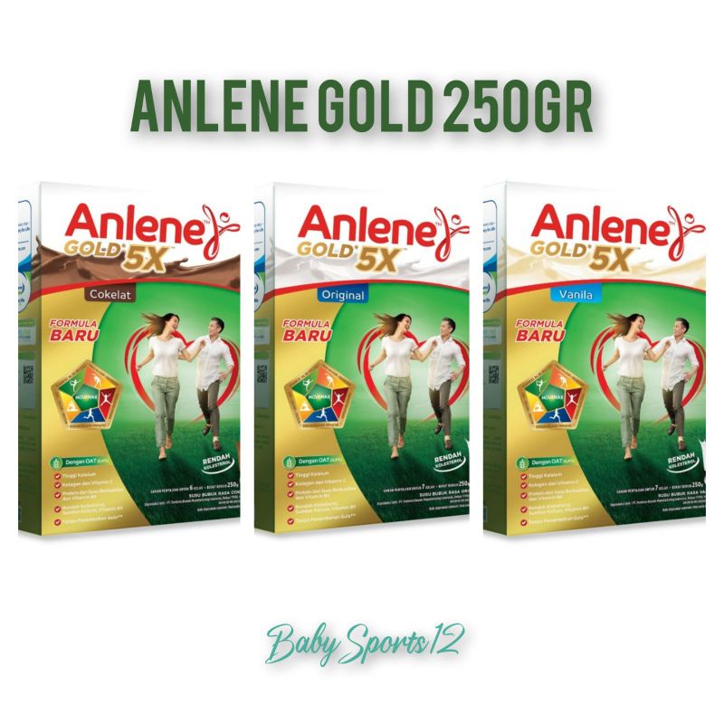 

Anlene Gold 5X Formula Kemasan 240g, Susu Kalsium Tulang Dan Otot