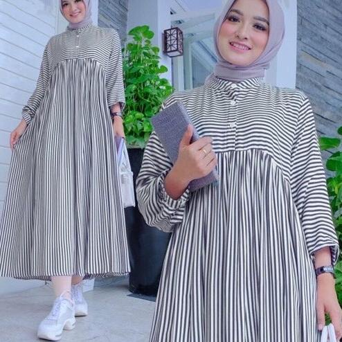 Harga Spesial.. Fashion Muslim / Pakaian Muslim Wanita / Bisa COD / Baju Long Tunik Jumbo Ukuran M L