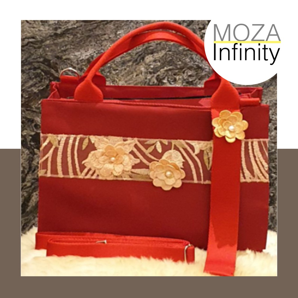 Gold Flower Edition Hand Bag Import Tas Midas Collection