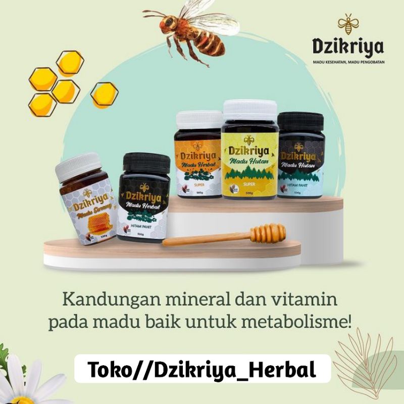 

Bny31 Madu DZIKRIYA DIKRIYA Herbal Hutan Hitam Pahit Super Original Asli 100 % AGEN RESMI
