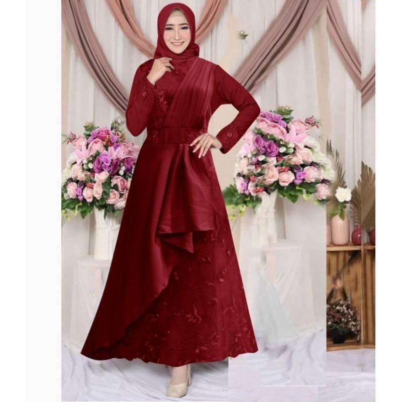 Gamis Maxi Rena Gamis Brukat Tille