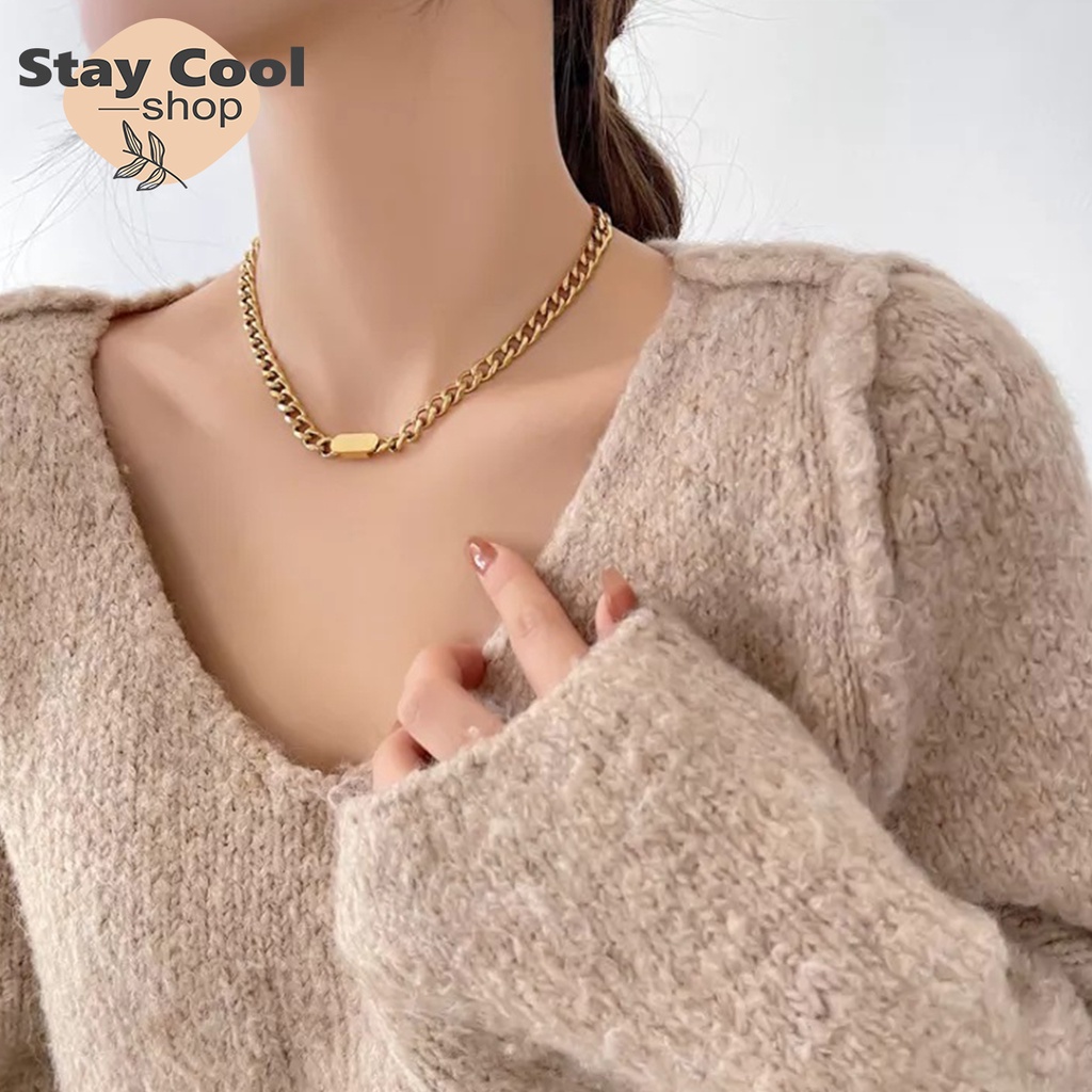 KALUNG WANITA BAHAN TITANIUM / AKSESORIS WANITA BAHAN TITANIUM / PERHIASAN FASHION BAHAN TITANIUM ♥ STAY COOL SHOP ♥