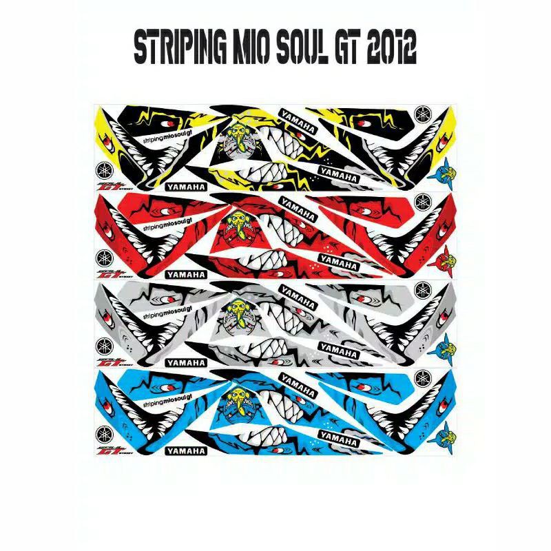 STRIPING MIO SOUL GT 2012 / STRIPING STIKER MOTOR MIO SOUL GT OLD / STIKER MIO SOUL GT SHARK