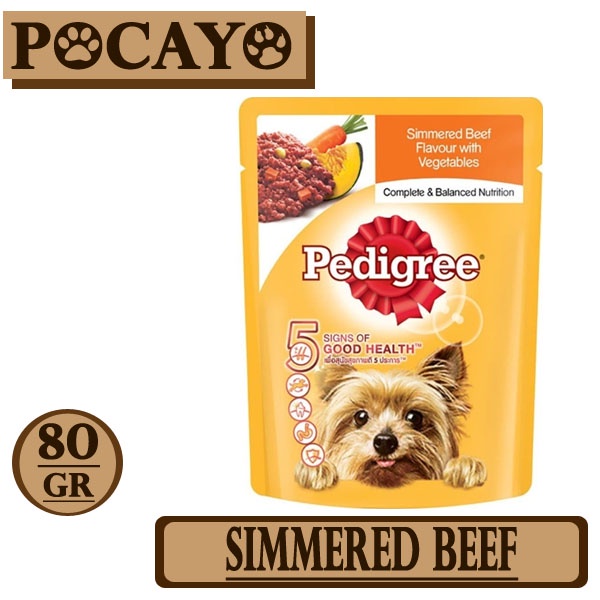 Pedigree Pouch Simmered Beef 80gr