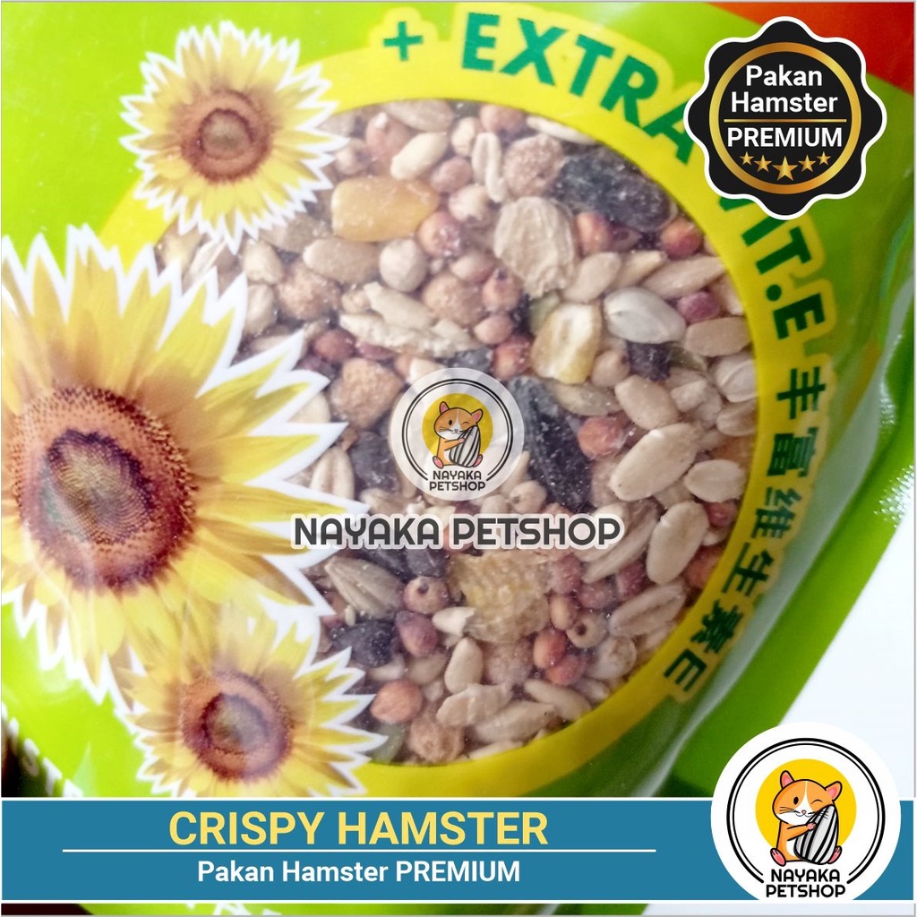 Crispy Hamster 1 kg Pakan Premium Hamster Hamfood Makanan Mix