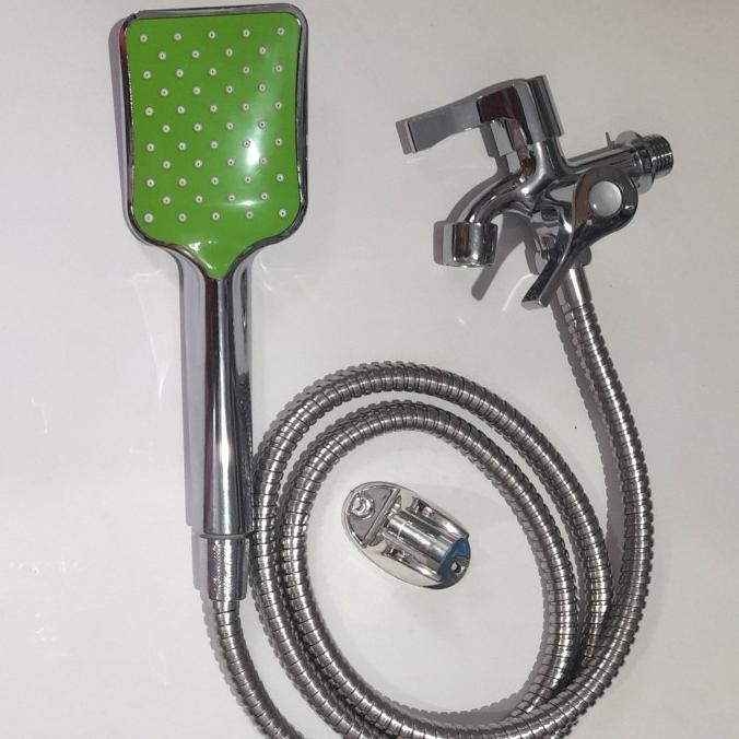sower mandi 1set shower dengan kran cabang hand sower mandi 1 set - Hijau