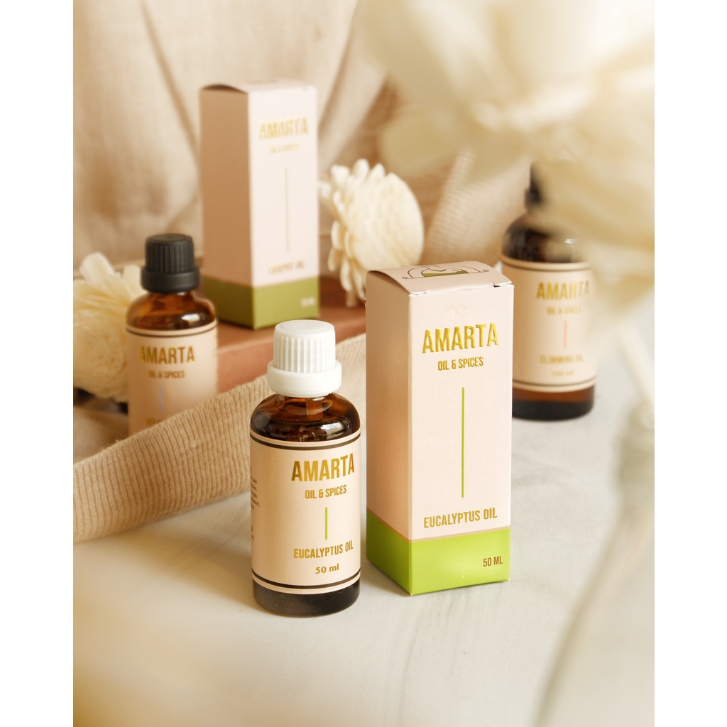 Amarta Eucalyptus Oil 50ml (tanpa minyak campuran, all natural 100%)