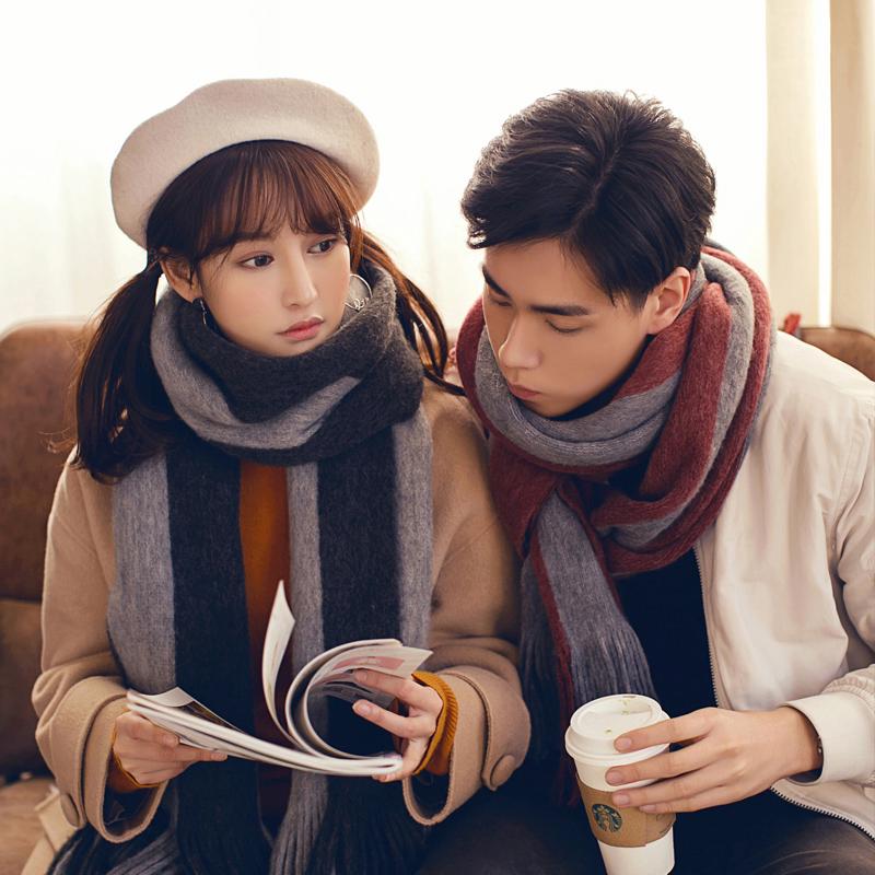 Syal Pria Musim Dingin Korea pria Syal Wol Mahasiswa Liar Syal Pria Musim Dingin Korea pria Syal Wol Mahasiswa Liar