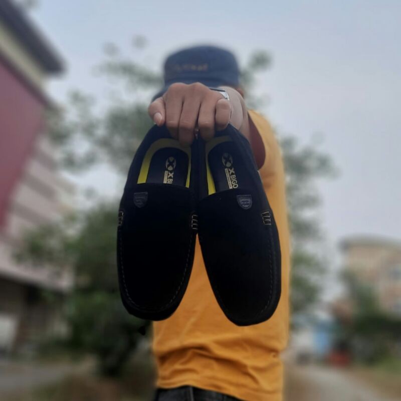 XBIGO FLAT SHOES-BLACK SEPATU PRIA ORIGINAL BRAND LOKAL