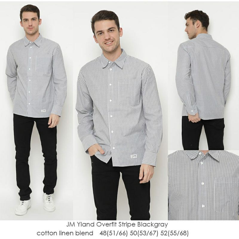JM Yland Overfit Stripe Blackgray