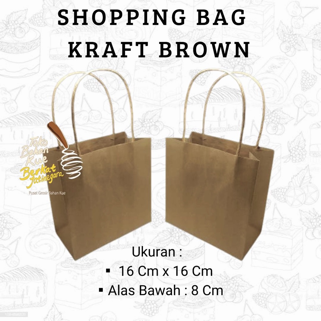 

SHOPPING BAG KRAFT BROWN / PAPER BAG / GOODIE BAG